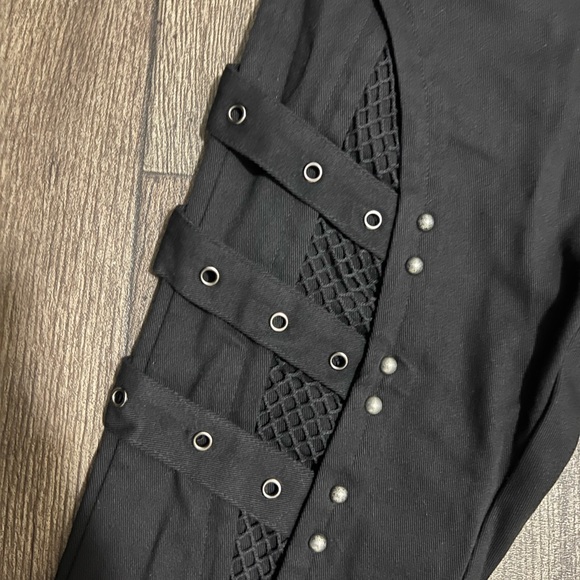 Punk Rave Faux Fur Splice Pants - Picture 3 of 7